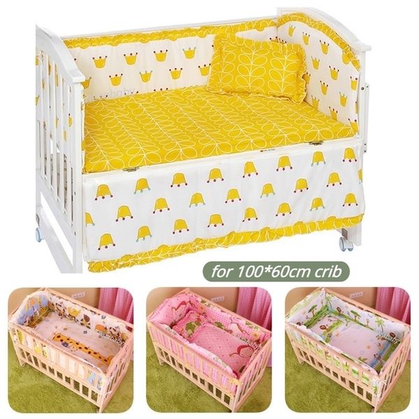 

bed rails 5pcs set cartoon baby crib bedding set cotton toddler baby bed linens baby cot bumpers children bed sheet pillowcase 100cm cp01 22