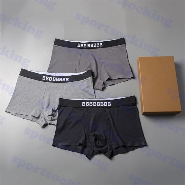 

letter printed mens underpant summer men boxer underwear classic dark man short pants three piece
