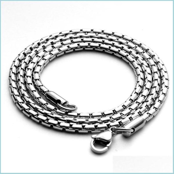 

chains 1.8mm 2.2mm m 60cm sier plated stainless steel chains women men choker for hip hop necklaces jewelry drop delivery 2021 pendant dhovq, Silver