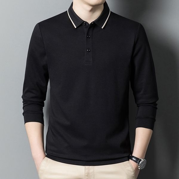 

men's polos personalized customize men polo shirt long sleeve advertising shirt a1242 letter print grey blue red white polyester 221006, White;black