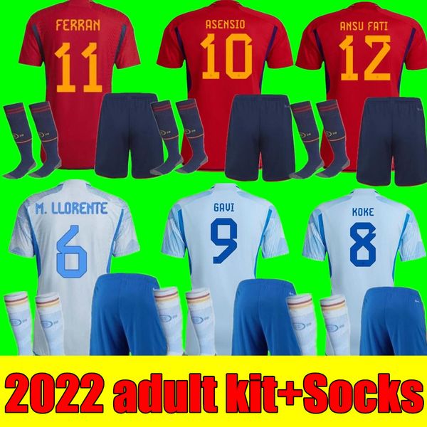 

2022 spain soccer jerseys pedri espana morata ferran world koke gavi cup azpilicueta ramos football shirts 22 23 kit llorente ansu fati, Black
