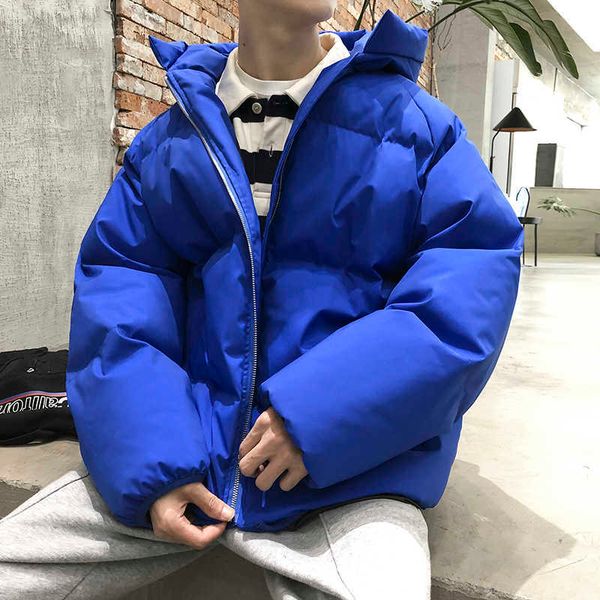 

men's down parkas 2022 men's winter warm parkas korean man thicken casual jackets coats printed men oversized outwear jacket parka, Black