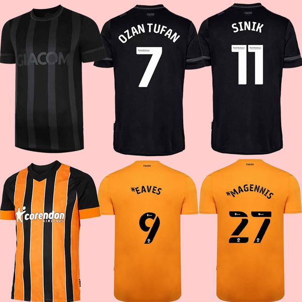 

2022 2023 hull city soccer jerseys 22/23 the tigers amber wilks honeyman m.smith bernard eaves scott raxter greaves lewis-potter emmanuel ca, Black;yellow