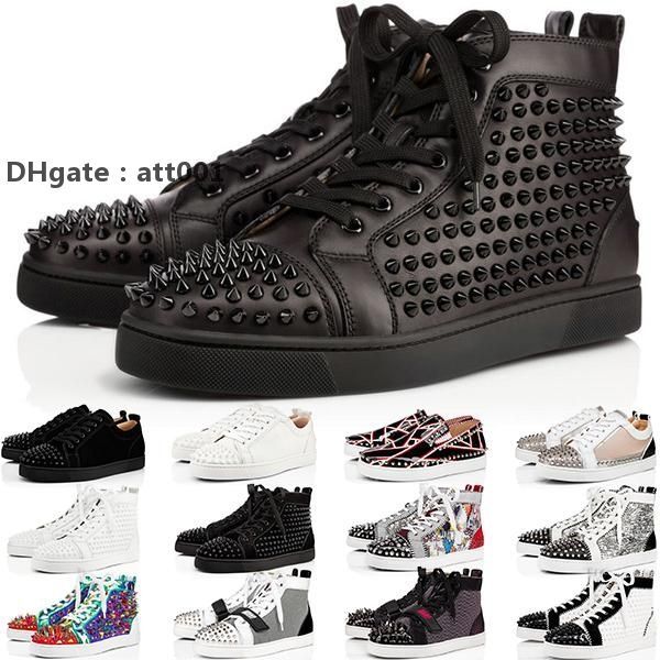 

red-bottoms christians designer red casual shoes men women platform black white blue red party couple dress leather sneakers sports si l gyy