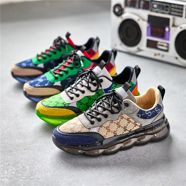 

new european station fight color men's shoes designer tokugawa shoes flat heel low round head zapatillas hombre, Black