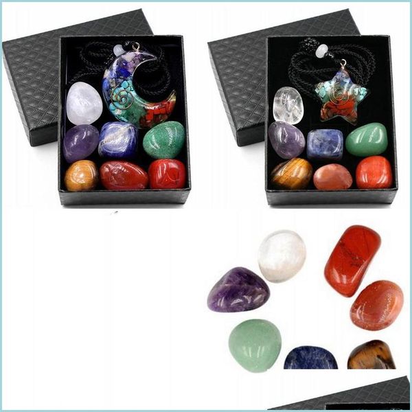 

stone stone loose beads jewelry 7 chakra set reiki natural resin ornaments moon pentagram irregar rock yoga energy bead healing art c dhanb, Black