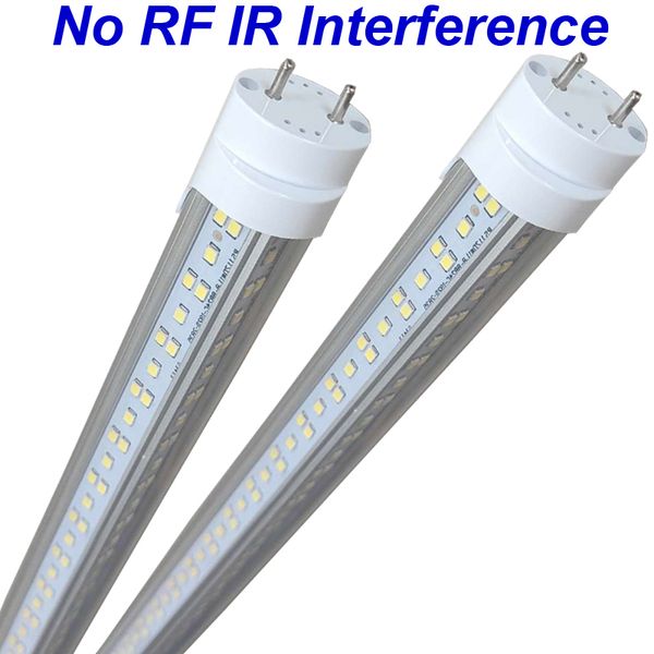 

4ft led tubes t8 ballast bypas type b lights 72w 7200lm dual-ended connection 6500k transparent clear lens t8 t10 t12 tube lighting g13 120-