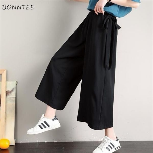 

womens pants capris pants women wide leg trousers leisure daily steetwear womens korean style solid allmatch harajuku ulzzang simple trendy, Black;white