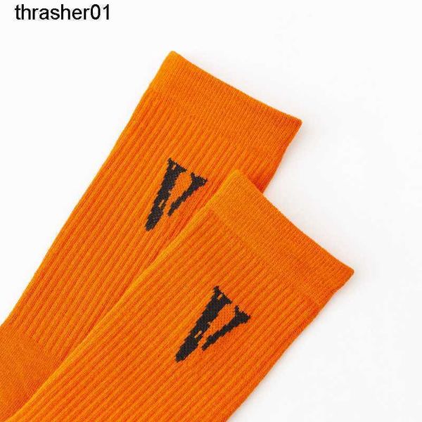 

new men's socks designer vloness black orange fashion brand cotton couple sports socks