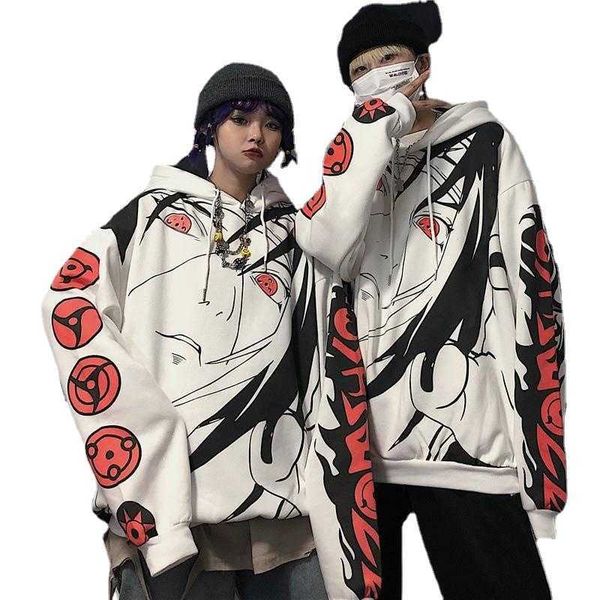 

Men's Sweatshirts E-BAIHUI Anime Naruto s Streetwear Couple Winter Coat Fashion Loose Cartoon Sasuke Japan Sweatshirt Unisex Hoodie Men Wome