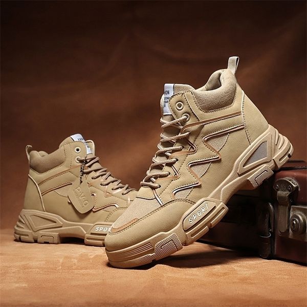 

boots autumn and winter martin boots men british style tooling highkorean trend allmatch 221007, Black