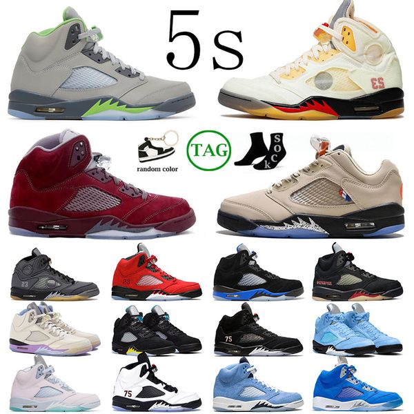 

men basketball shoes 5s raging red stealth white cement metallic international flight oreo women retro racer blue green bean sports sneakers