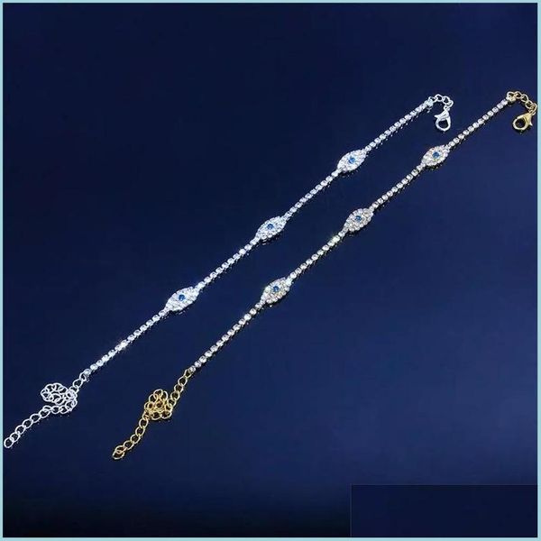 

anklets crystal rhinestone blue eye anklet bracelet for women girls summer beach foot jewelry fashion vintage eyes anklets accessorie dhhbo, Red;blue