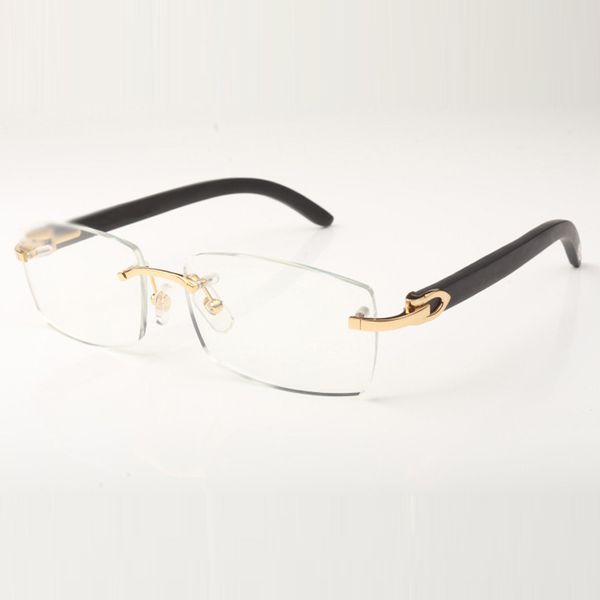 

plain glasses frame 3524012 come with new c hardware which is flat with black wooden legs, Silver