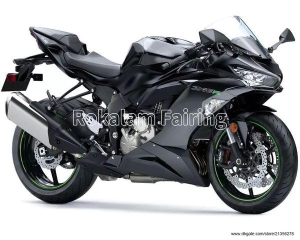 

fairings for kawasaki ninja zx-6r zx6r 2019 2020 2021 2022 636 zx636 19 22 black aftermarket motorcycle injection molding