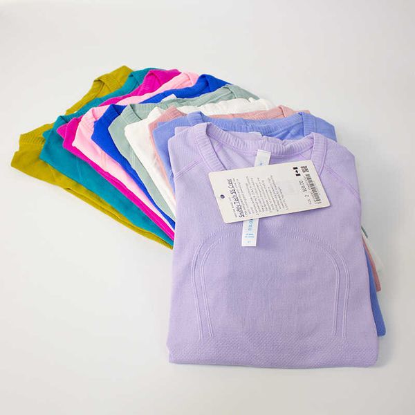 

women's t-shirt yoga sports t shirts for women sport wear swiftlys tech ladies short - sleeved t-shirts moisture wicking knit high elas, White