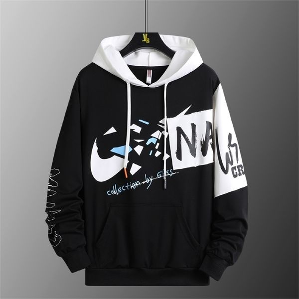 

mens hoodies sweatshirts men teenager printing spring autumn coat sportwear streetwear pullovers designer clothing 221007, Black