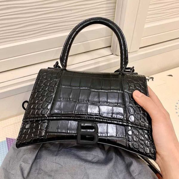 

designer balenciga handbags fashion niche hourglass middle ancient bag vintage small senior stone pattern crocodile