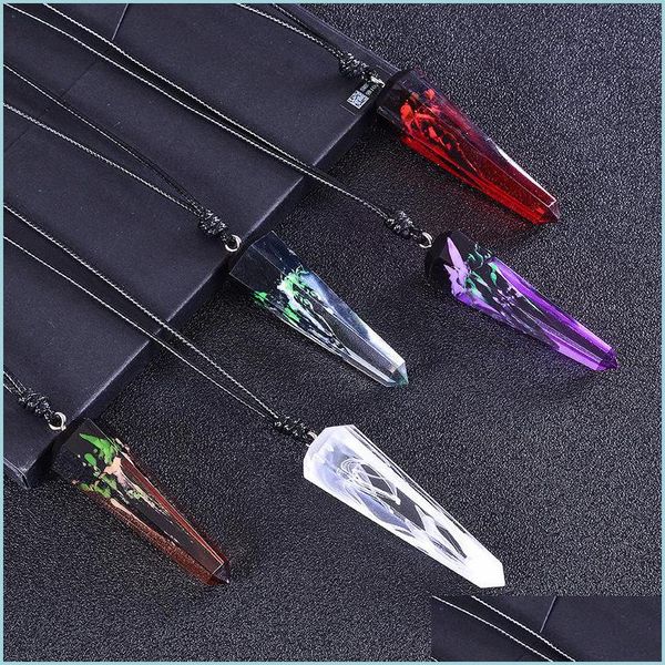 

pendant necklaces creative ocean solidified wood lady necklace retro adjustable resin solid pendant sweater chain couple pendants 965 dhsgr, Silver