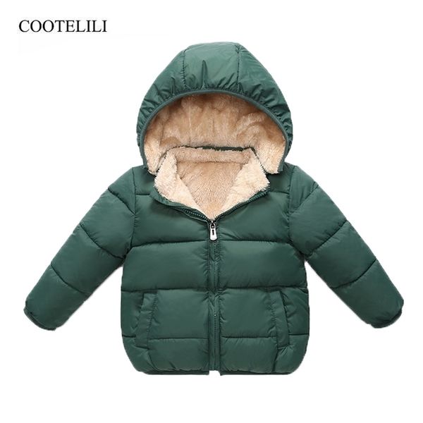 

down coat cootelili fleece winter parkas kids jackets for girls boys warm thick velvet children's coat baby outerwear infant overcoat 2, Blue;gray