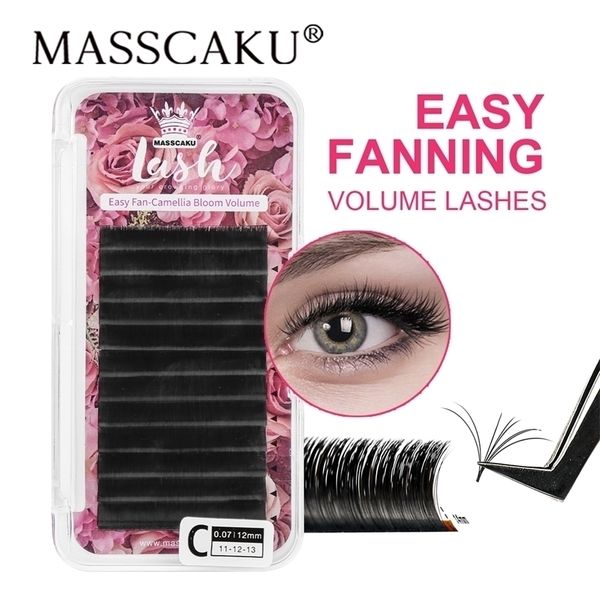 

false eyelashes masscaku easy fanning bloom austomatic flowering volume faux mink individual lashes thick natural eyelash extension 221006