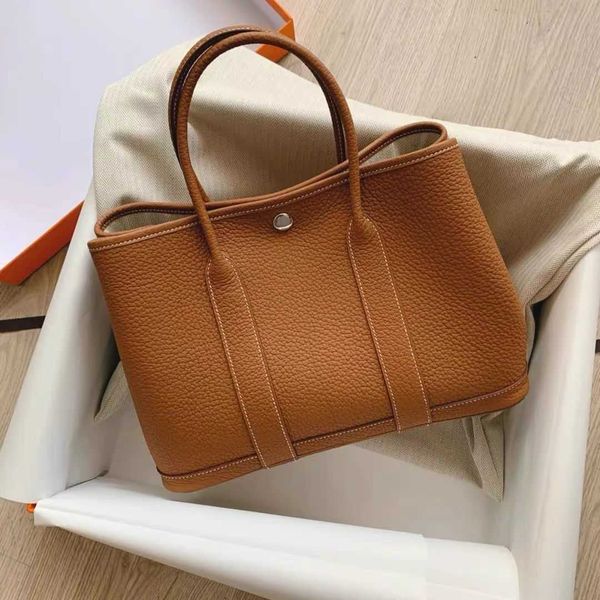 

designer herme bags new leather garden fashion women's versatile large capacity hand pure tote