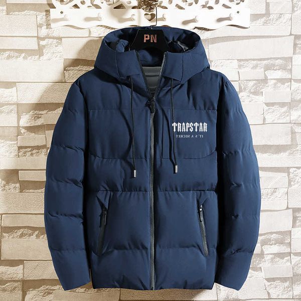 

new hooded men's fashion jackets winter trapstar printed coat men thick warm mens winter jacket windproof for parka jacket size m-4xl t, Black;brown