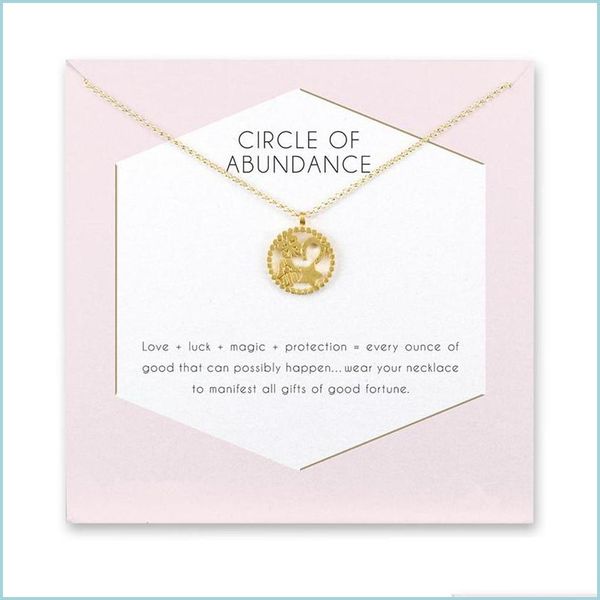 

pendant necklaces circle clover palm horseshoe pendant necklace for women abundance charm jewelry gold sier color wish card c bdehome dhhad, Silver