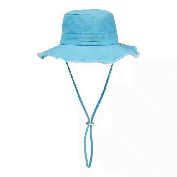 

2022 new woman wide brim hats summer le bob artichaut bucket hat sun protection ruirong special order link, Blue;gray