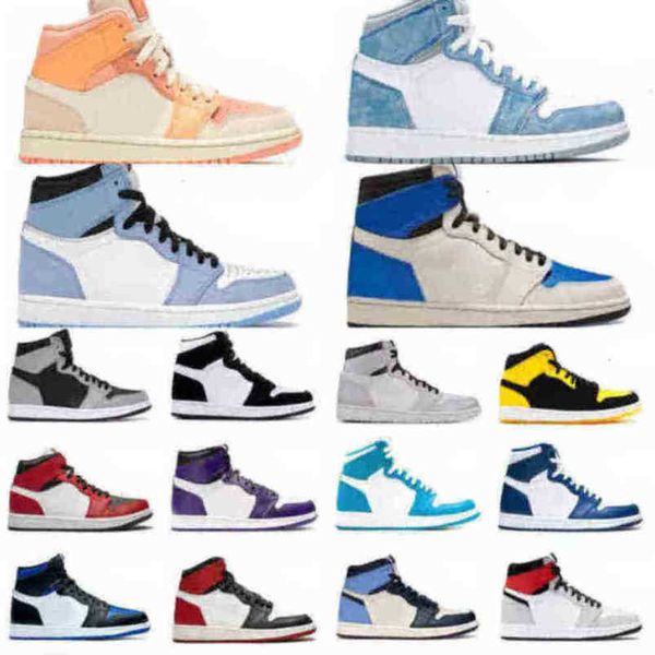 

jumpman 1 mens basketball shoes high unc university blue 1s gold mocha cactus jack obsidian banned bred toe men women trainer sports hoyg yq