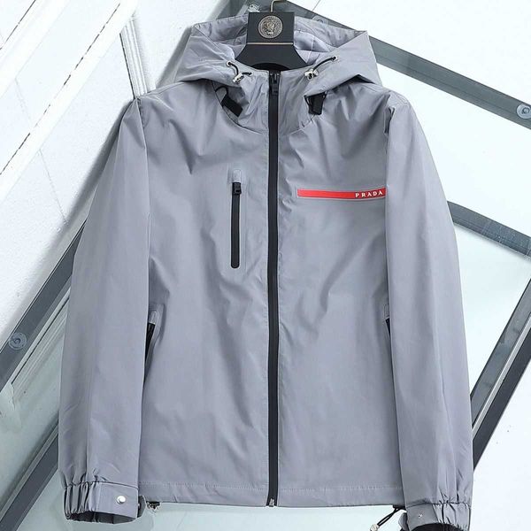 

men's jackets autumn winter hooded red mark p letter waterproof windproof jacket long sleeve fashion trench coat, Black;brown