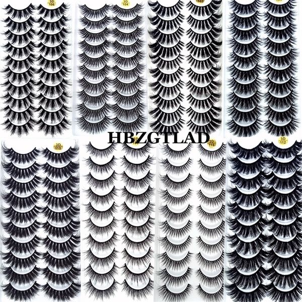 

false eyelashes 10 pairs 100% real mink 3d natural lashes soft eyelash extension makeup kit cilios 221006