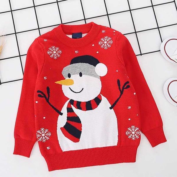 

pullover children's sweater for girls cartoon pullover knitted warm christmas come baby winter 2020 autumn kids clothes l221007, Blue