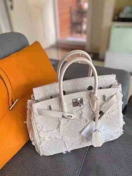 

herme handbag designer denim emotional stitched world niche canvas bag large kxqn