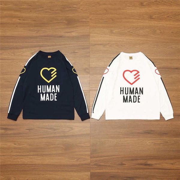 

men's t-shirts 2022ss human made t shirt men women girls dont cry tee long sleeves oversized t-shirt t221010, White;black