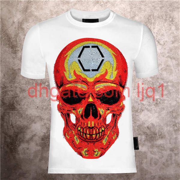 

2021 plain men t shirts cotton women clothes funny short sleeve o neck tees printing phillip t-shirts pp1742, White;black