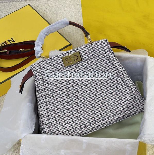 

designer retro houndstooth tote bag ladies new large capacity handbag fashion multifunctional diagonal shoulder bag