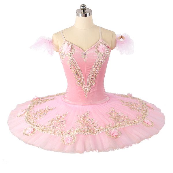 

stage wear girls nutcracker fairy doll professional ballet tutu costume women pink velvet pancake tutu classical jn0140, Black;red