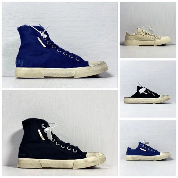 

designer canvas shoes paris trainers sneakers mule lace-up casual outdoor sneakers, Black
