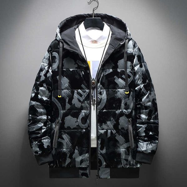 

men's down parkas plus size 10xl parkas winter padded jackets men thickened jacket warm hooded coats two sides jacket male outerwear fa, Black