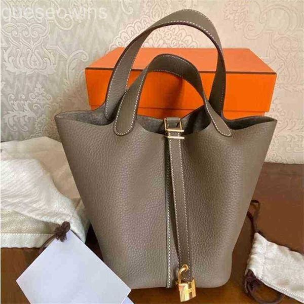 

herme designer handbags herme picotin 18 22 bag women's food basket leather portable bucket japanese hand-painted graffiti xvtg