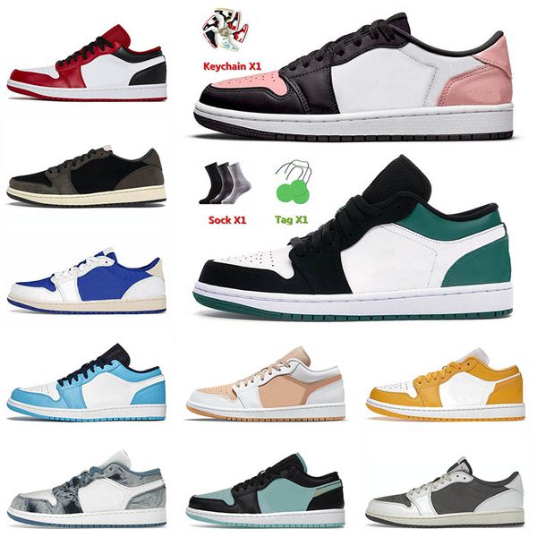 

new quality 2022 og basketball shoes 1 1s low stage haze mystic green men women jumpman grey fog smoke grey j1 neutral sneakers trainers 36-, White;red