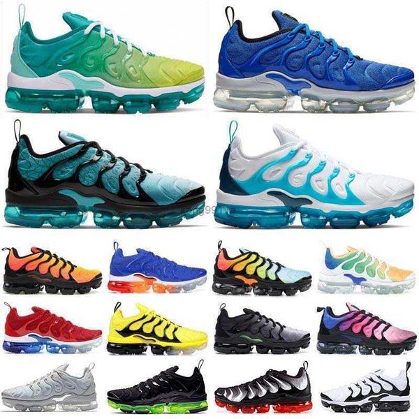 

running shoes fresh trainers sports sneakers orange gradients lemon lime triple black white red royal blue metallic gold 2022 new tn plus