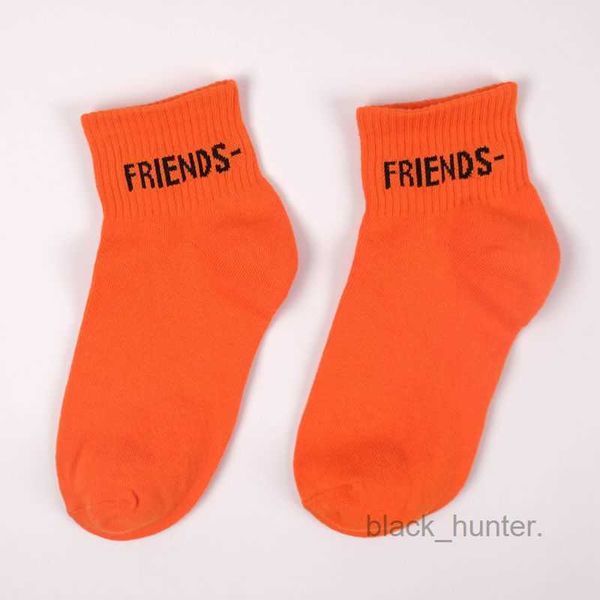 

men's socks vloness designer limited orange black letter socks for men women socks shallow mouth ins fashionable street hip-hop medium