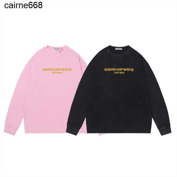 

designer women's hoodies sweatshirts autumn letter embroidery fashion brand sweater alexanders women's crew neck loose long sleeve, Black