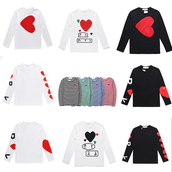 

play designer men's hoodies fashion heart badge pullover trendy cotton clothing, Black