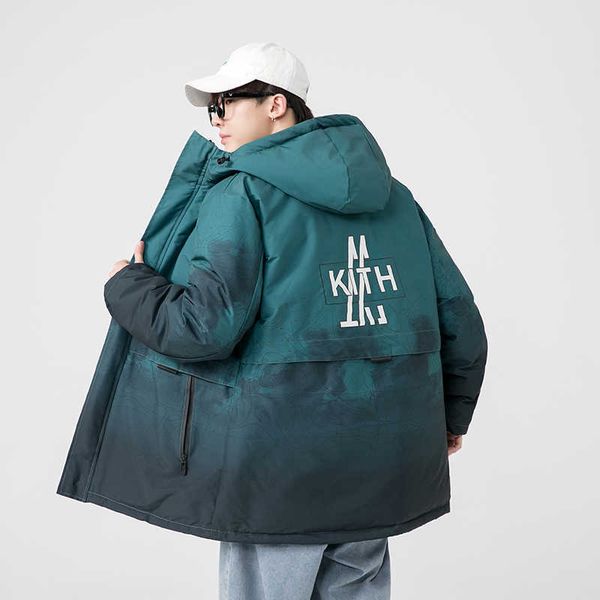 

men's down parkas 2022 new fashion winter jacket thickened warm oversized parka windproof harajuku loose parka 8xl t221006, Black