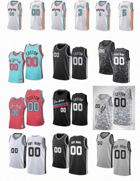 

custom men women youth 75th san antonios spurss keldon 3 johnson dejounte 5 murray derrick 4 white doug 17 mcdermott basketball jerseys g8fq, Black;red