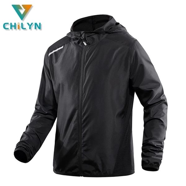 

men's jackets chilyn windbreaker hiking jacket summer sun protection waterproof jacket outwear sports cycling thin hooded coats men qui, Black;brown