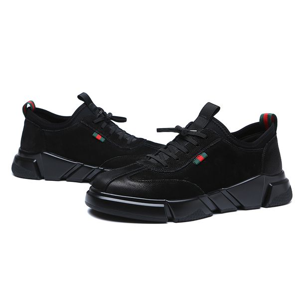 

black leather shoes korean style versatile board shoe work and leisure sneakers